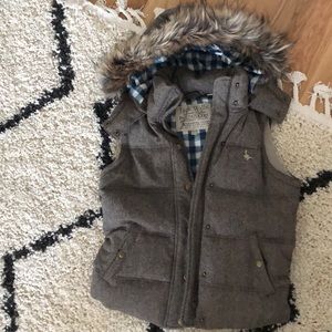 Jack Wills Tweed Puffer Vest 